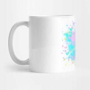 Abstract Vibrant Multicolor Brush Strokes and Splatters 6 Mug